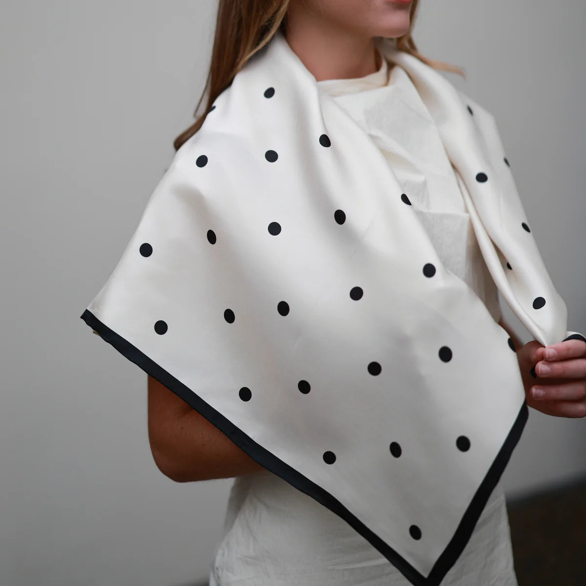 Cream Polka Dot