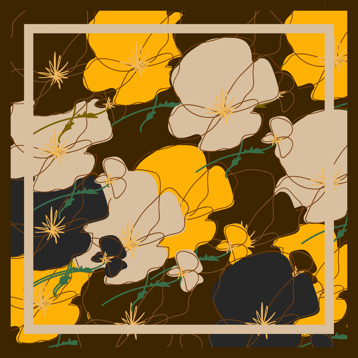 Autumn Garden Golden Yellow
