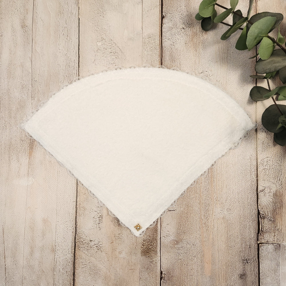 Double Layer Towelling Triangle Scarf-Shape