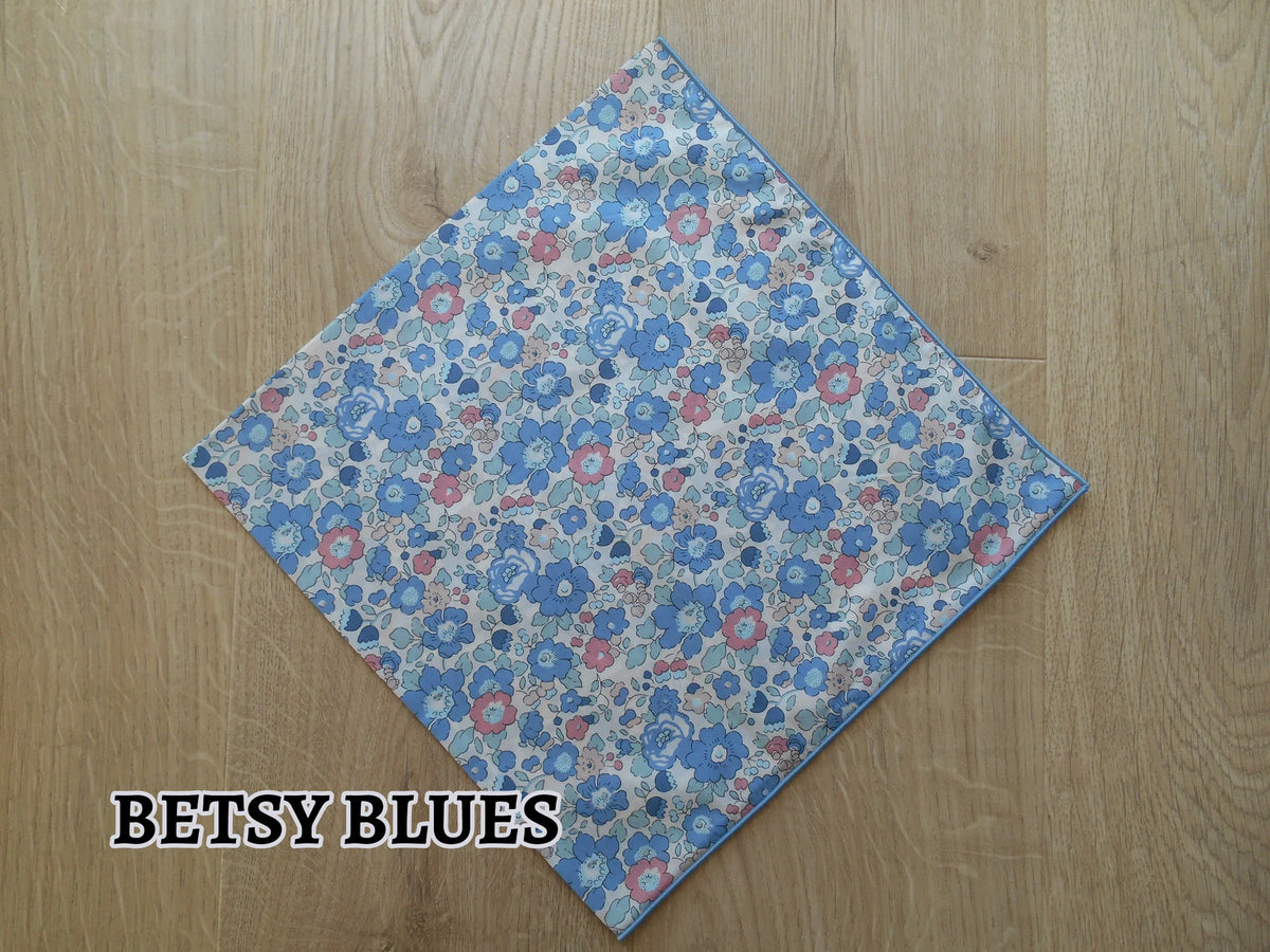 Liberty Patterned Headscarf - Betsy Blues