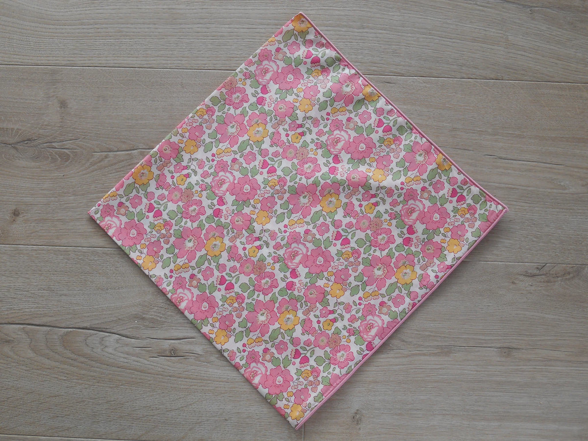 Liberty Patterned Headscarf - Betsy Dusty Pink 59cm