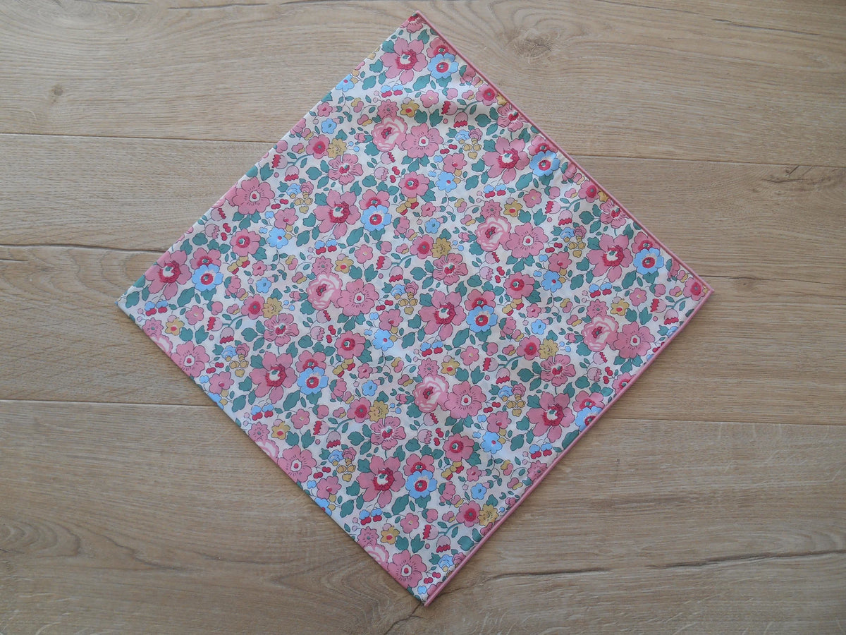 Liberty Patterned Headscarf - Betsy Musk Pink