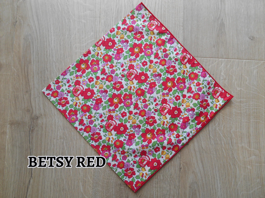 Liberty Patterned Headscarf - Betsy Red
