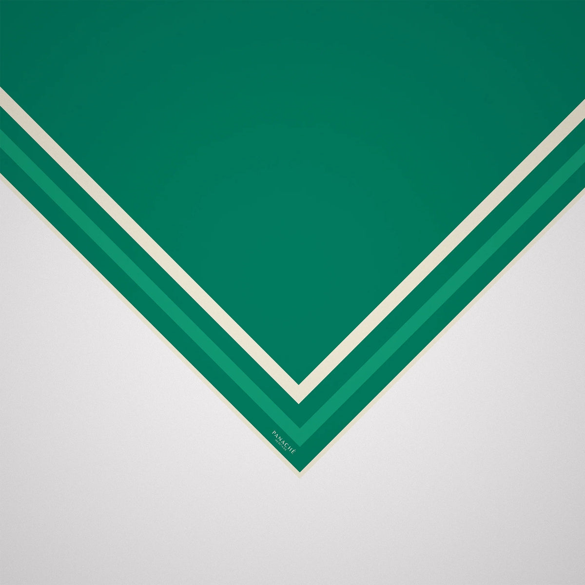 Classic Border Scarf - Emerald