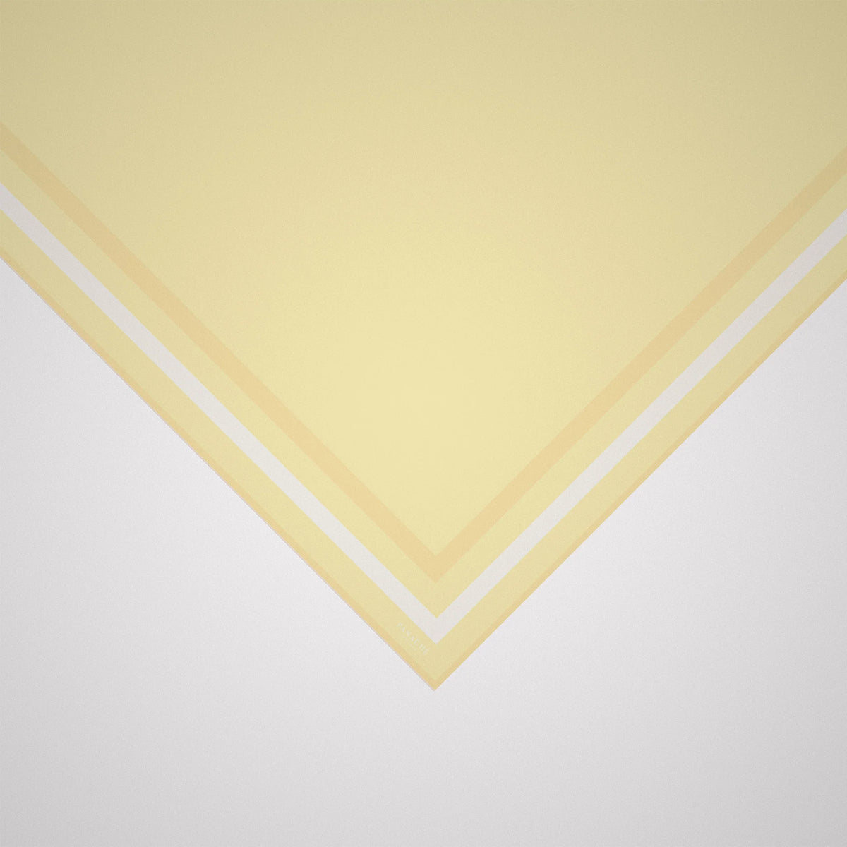 Classic Border Scarf - Lemon Yellow + Cream