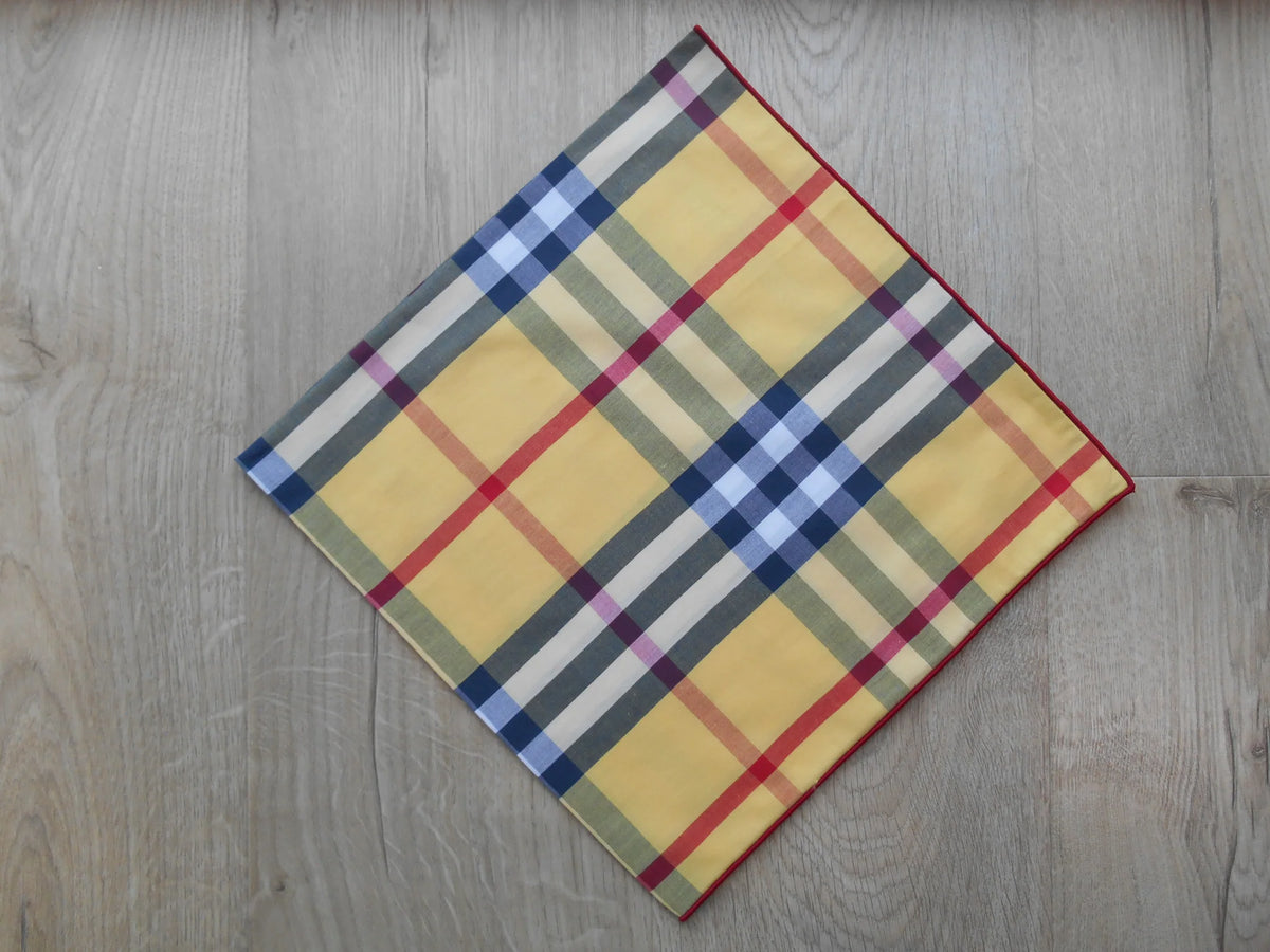 Yellow Tartan w/Red edge 59cm