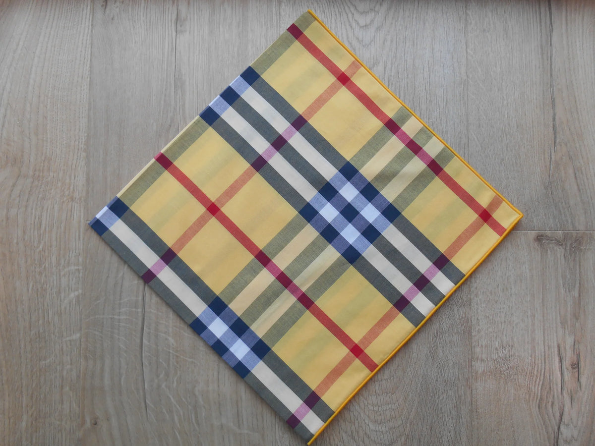 Yellow Tartan w/Red edge 59cm