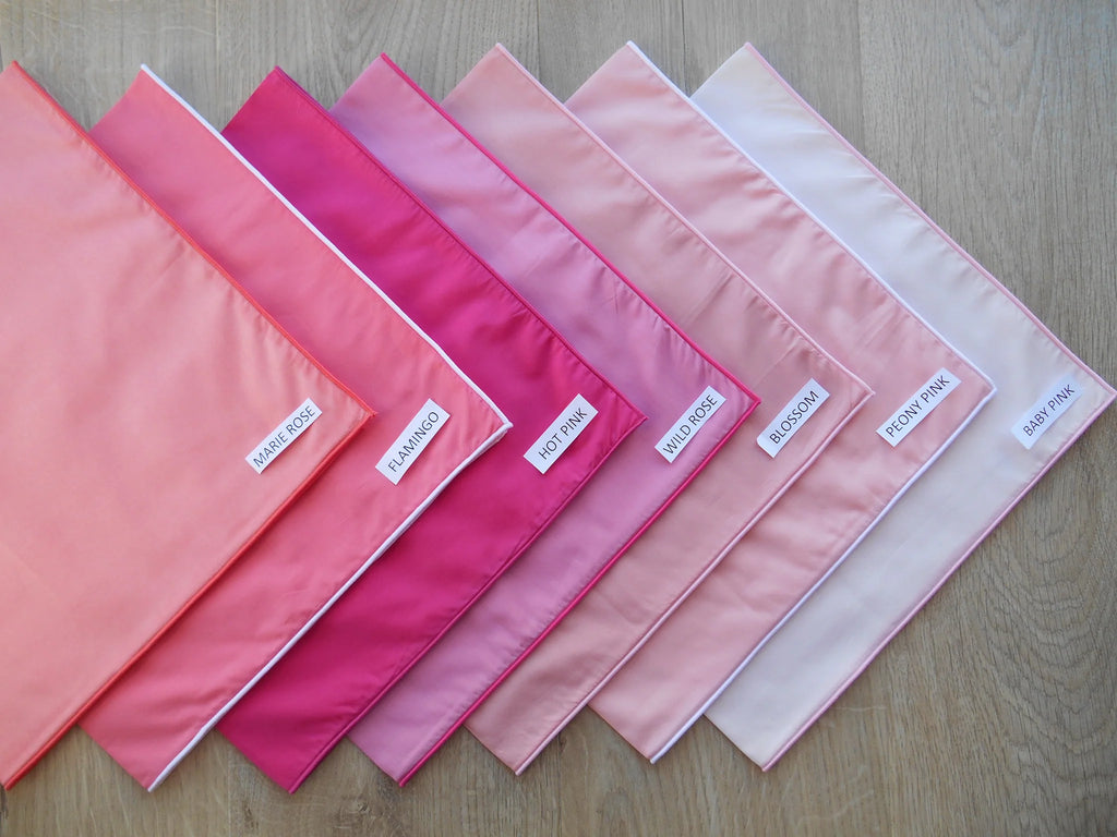 Liberty Plain Headscarf - Peony Pink with White Edge
