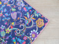 Liberty Patterned Headscarf - Beautifully Bizarre Navy/Pink