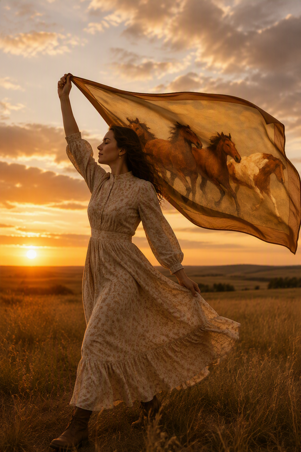 The Wild Gallop Silk Scarf