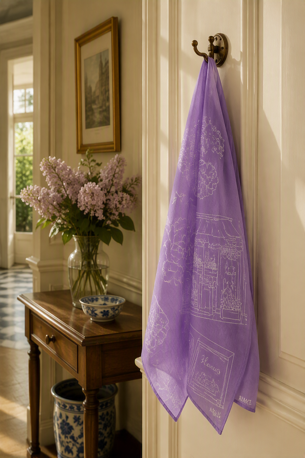 Lilac Little Flower Shop Scarf