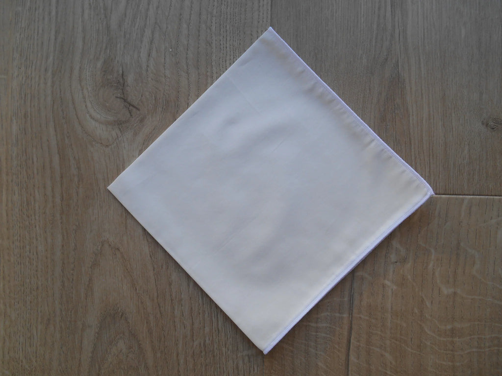 Liberty Plain Headscarf - White w/White Edge