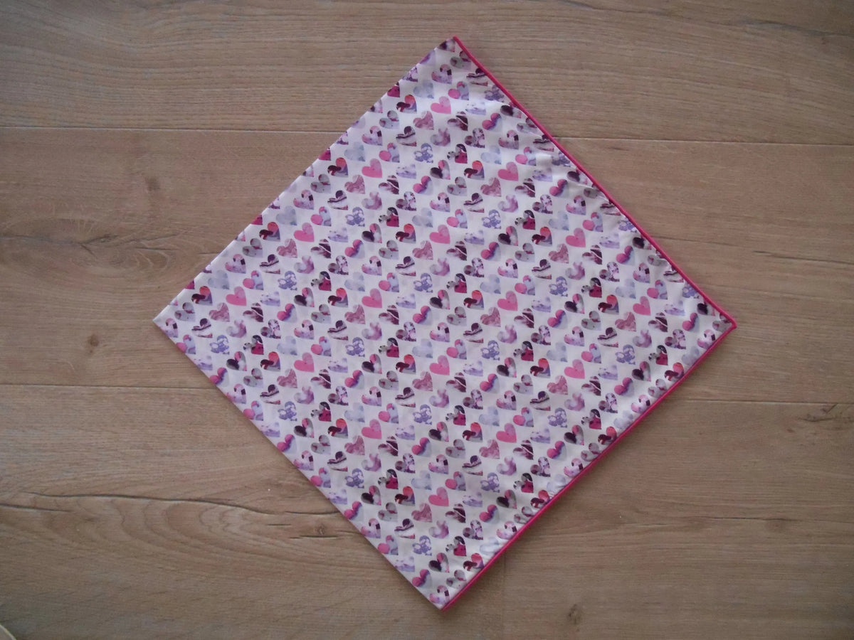 Liberty Patterned Headscarf - Marble Hearts Pink