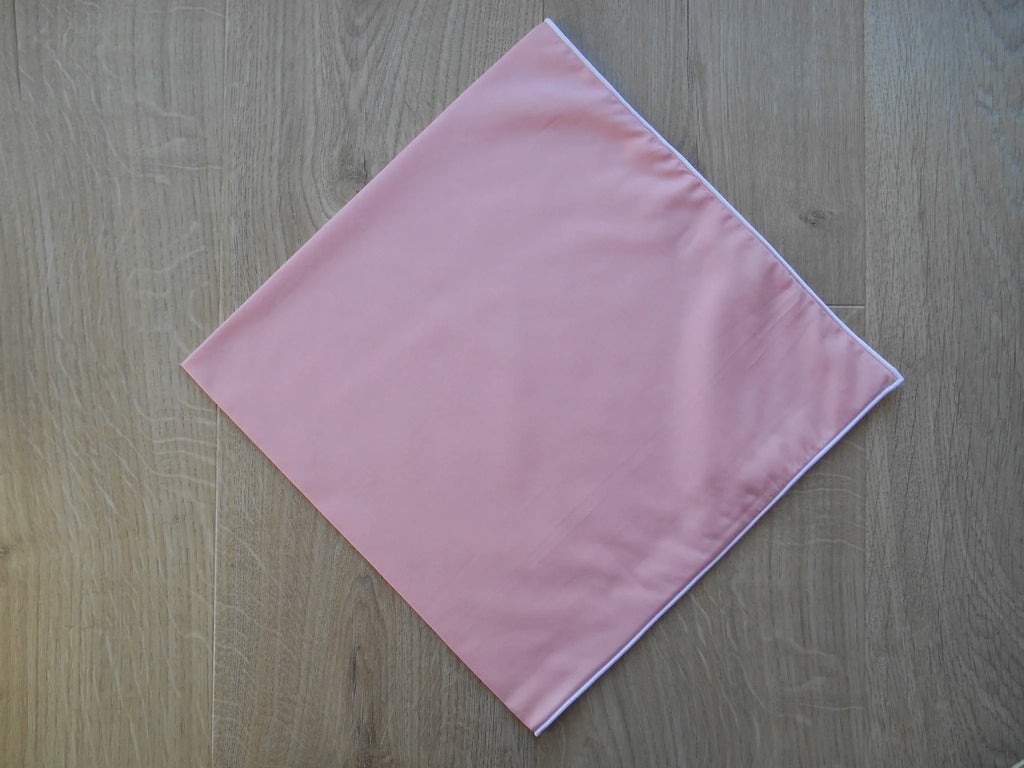 Liberty Plain Headscarf - Peony Pink with White Edge