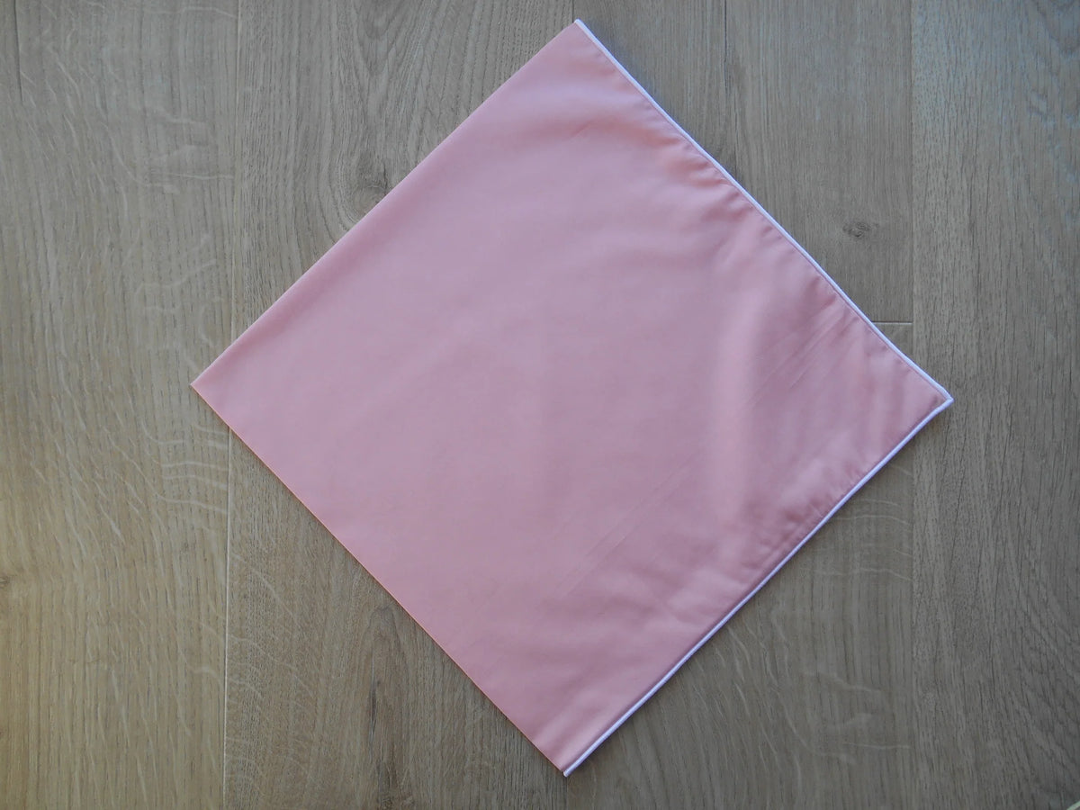 Liberty Plain Headscarf - Peony Pink with White Edge