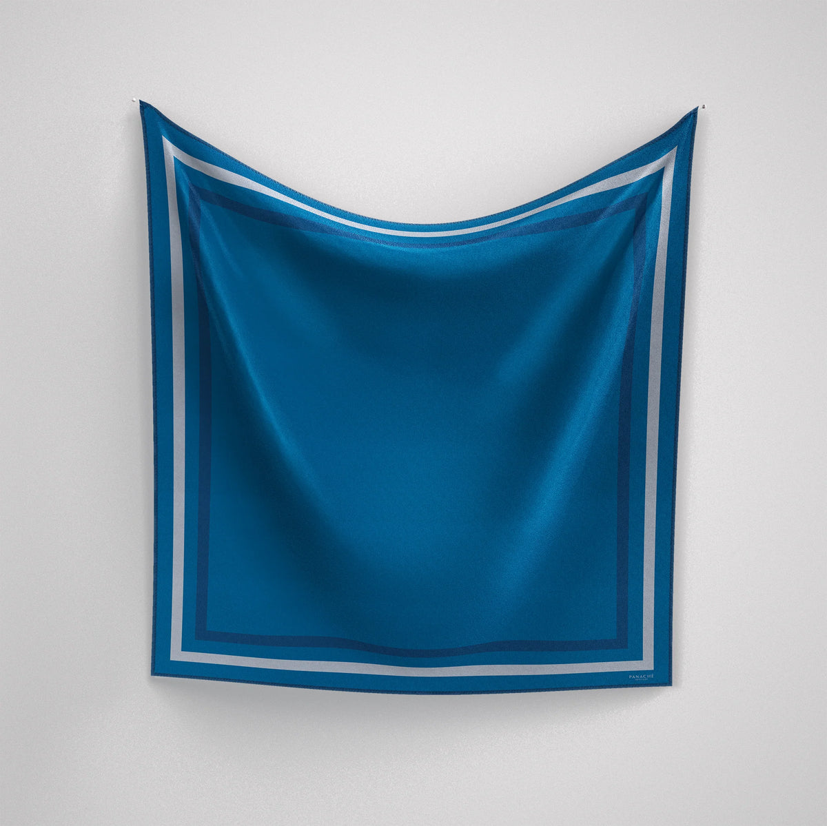 Classic Border Scarf -Cobalt Blue