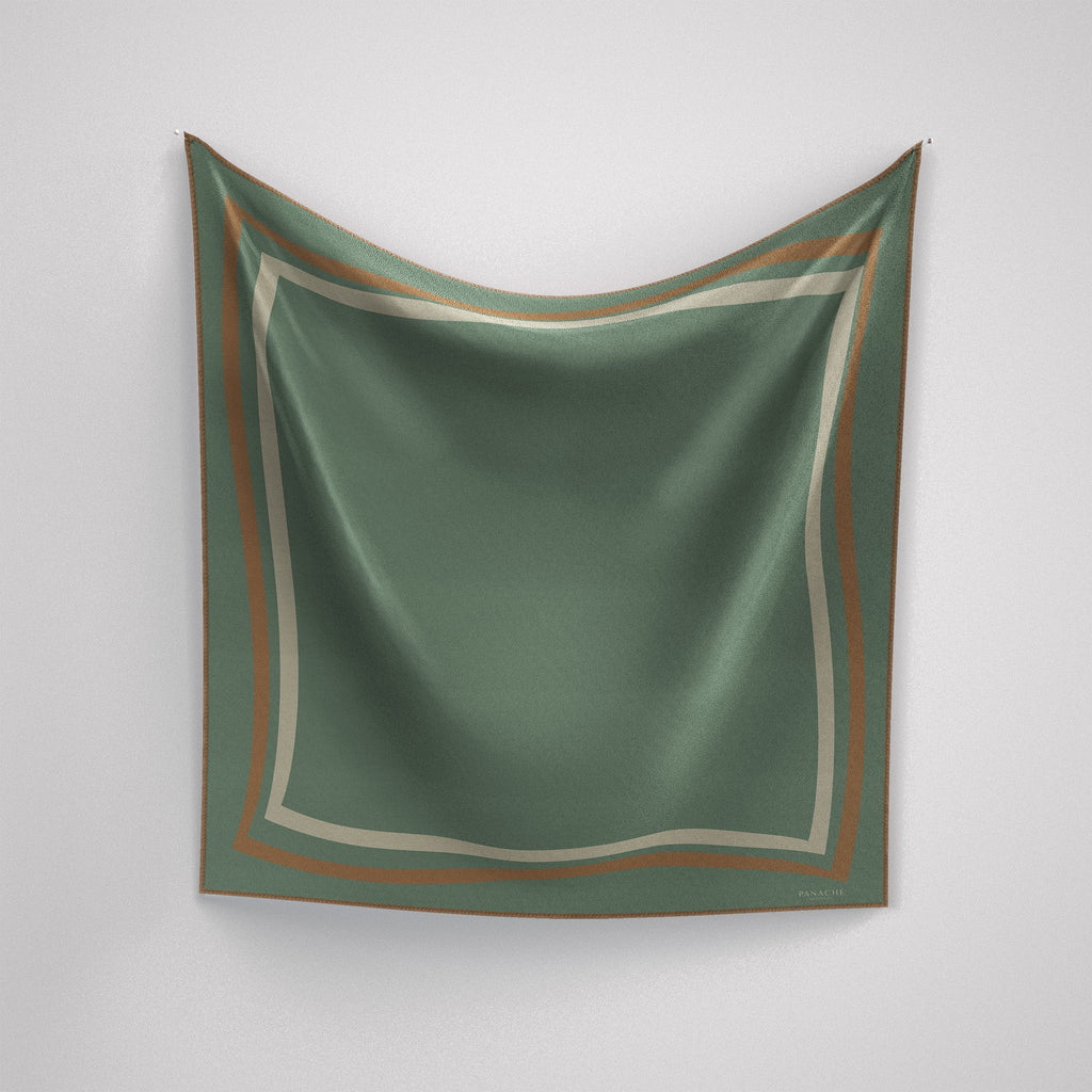 Classique Soft Green with Tan and Cream Borders