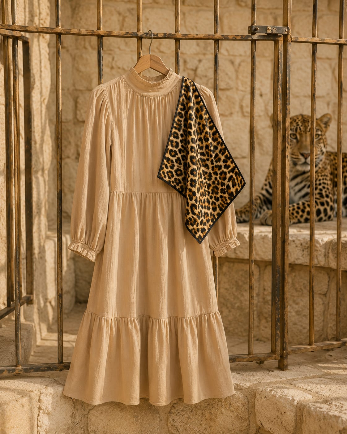 Leopard - w/black edge 59cm