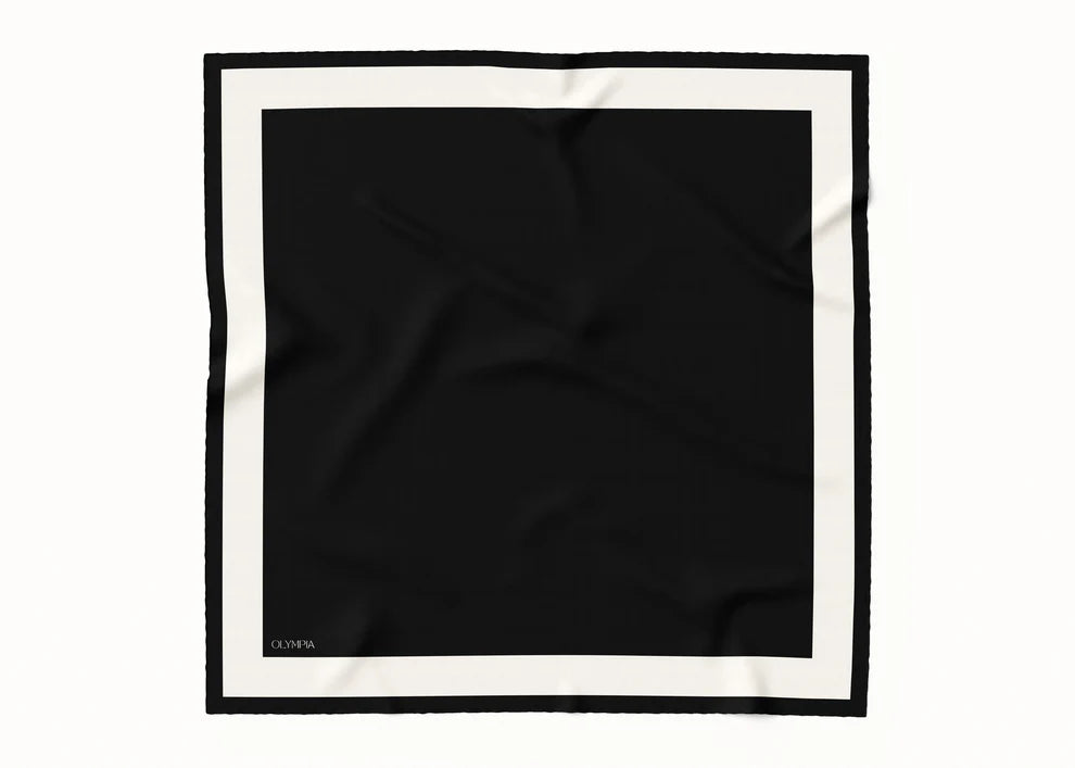 Imelda EbonyAntique White Scarf