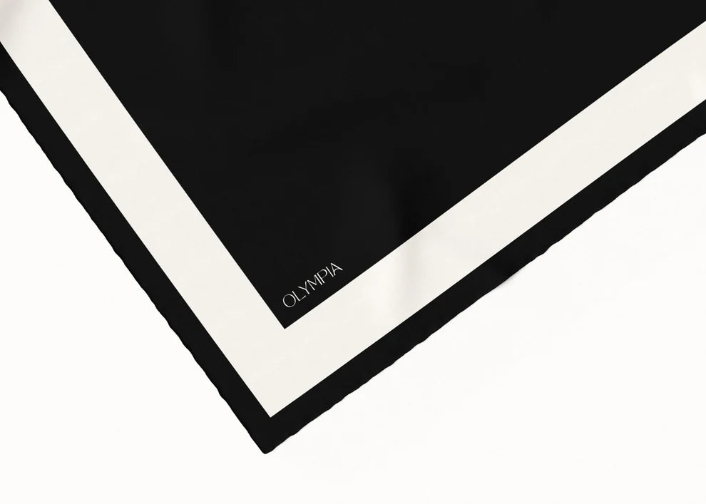 Imelda EbonyAntique White Scarf