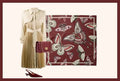 Whimsical wings in Deep wine