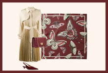 Whimsical wings in Deep wine